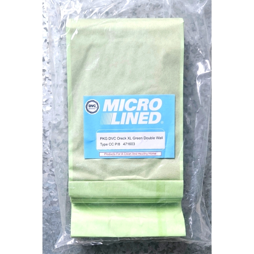 DVC Green Double Wall Type CC Compatible w/ Oreck XL Upright Vacuum Cleaner Bags
